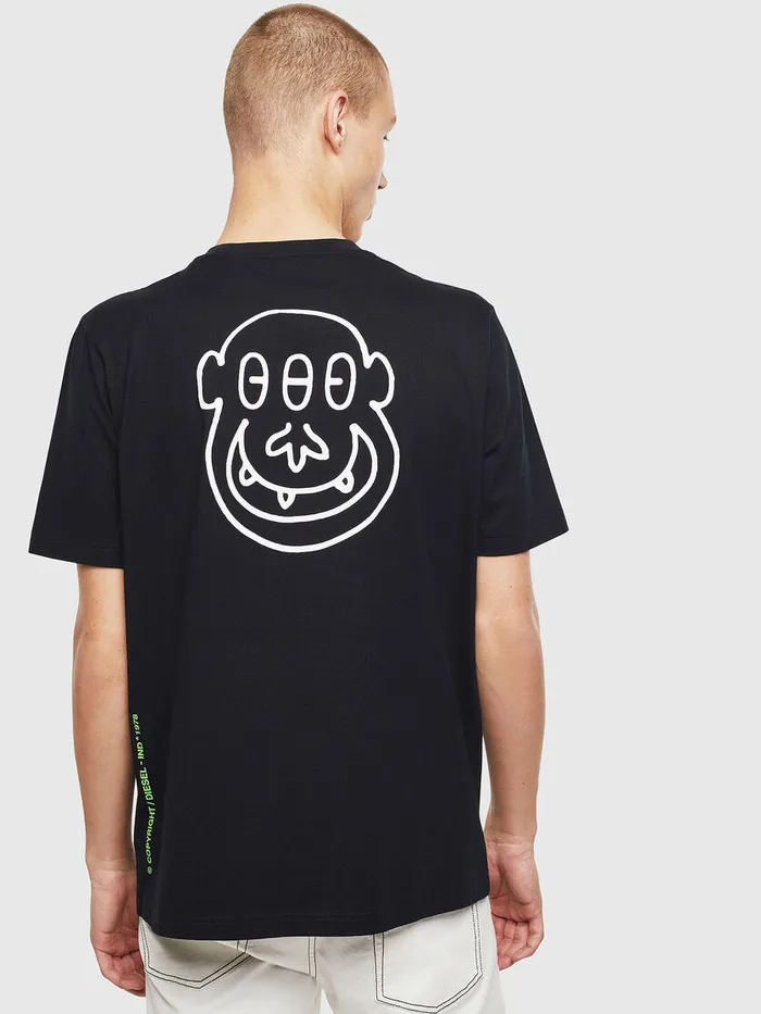 Diesel Tshirts Mens TJUSTT28 Black Gift 4 You
