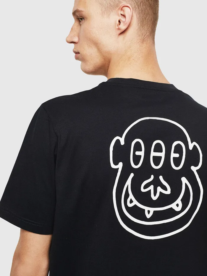 Diesel Tshirts Mens TJUSTT28 Black Gift 4 You