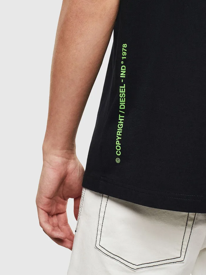 Diesel Tshirts Mens TJUSTT28 Black Gift 4 You