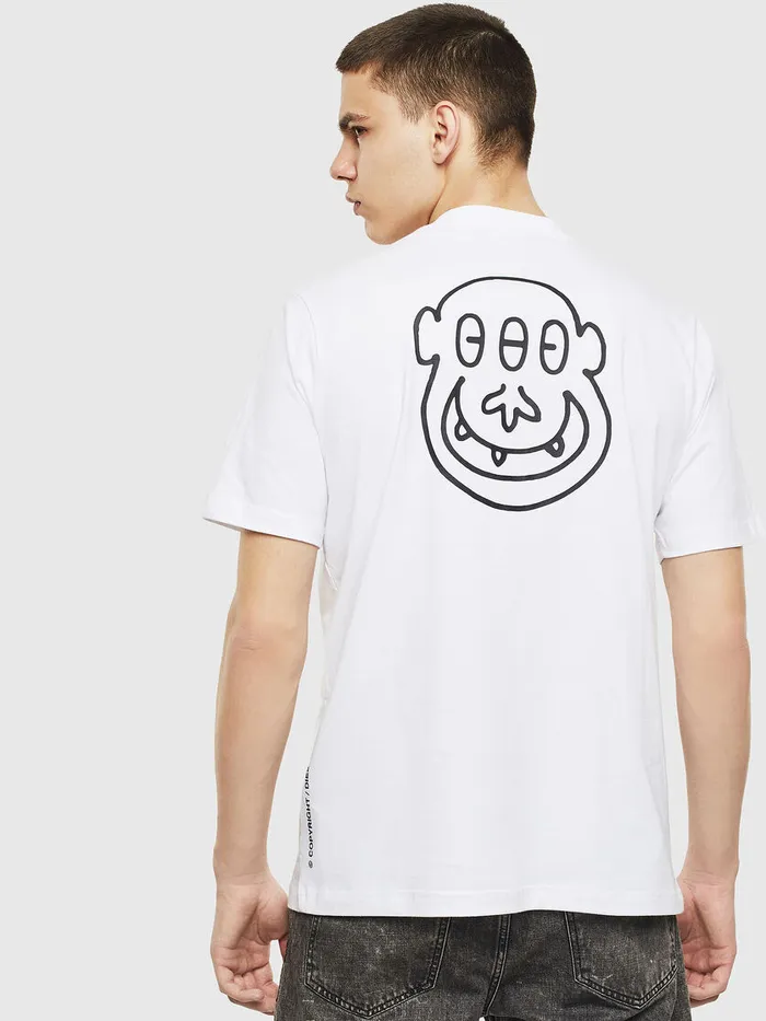 Diesel Tshirts Mens TJUSTT28 White On Sale