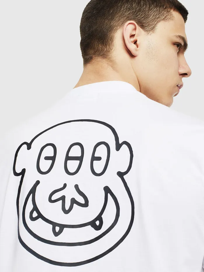 Diesel Tshirts Mens TJUSTT28 White On Sale