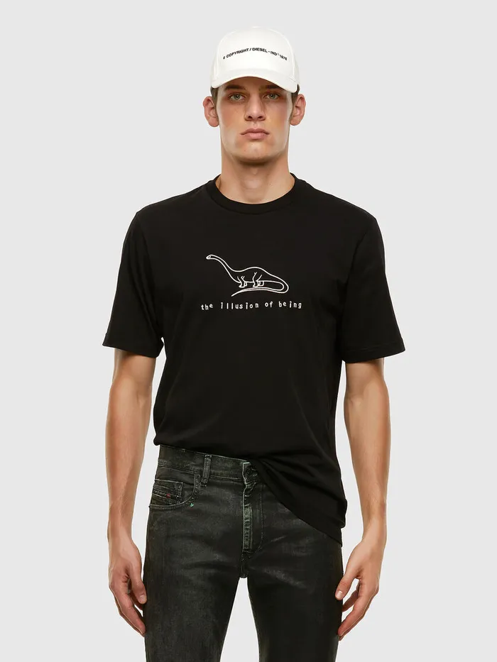 Diesel Tshirts Mens TJUSTX61 Black Popular