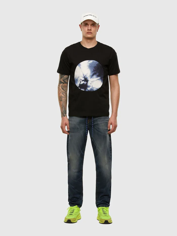 Diesel Tshirts Mens TMOONYX2 Black Gift for Friend