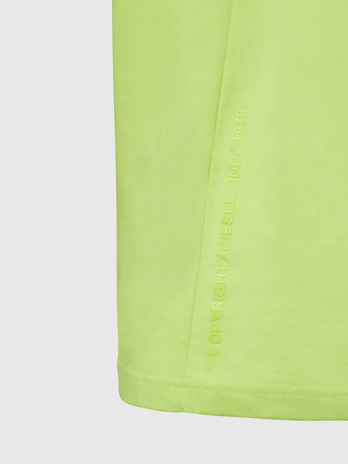 Diesel Tshirts Mens TMOONYX2 Green Fluo Casaul