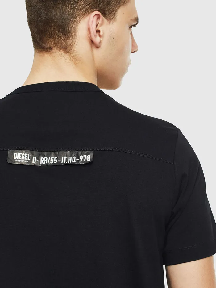 Diesel Tshirts Mens TRABENPOCKET Black Gift for Friend