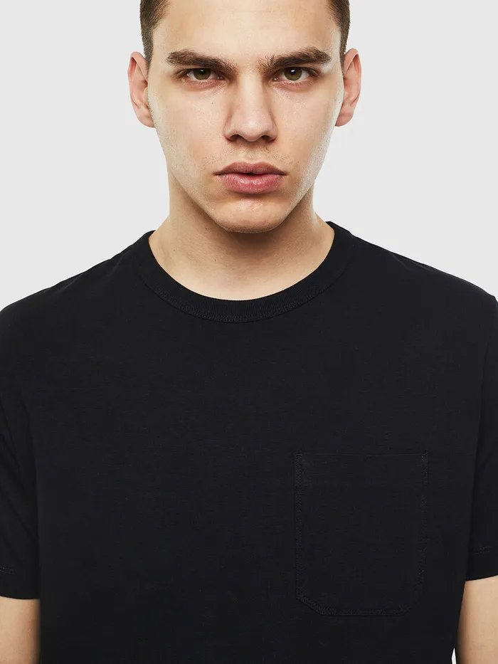 Diesel Tshirts Mens TRABENPOCKET Black Gift for Friend