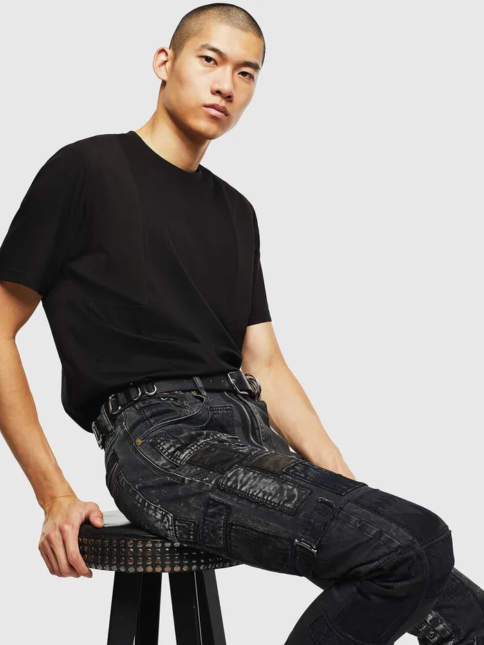 Diesel Tshirts Mens TTOMI Black For Sale