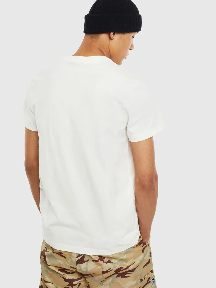 Diesel Tshirts Mens TWORKYMOHIS1 White Cheap On Sale