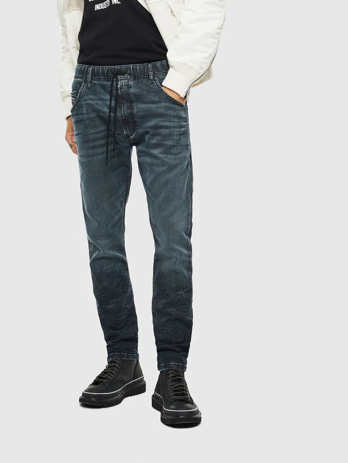 Diesel Tapered Mens Krooley JoggJeans 069MD Dark Blue Gift for Friend