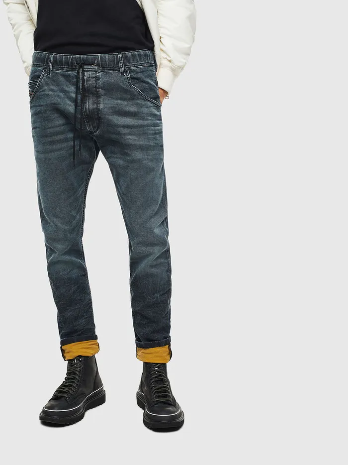 Diesel Tapered Mens Krooley JoggJeans 069MD Dark Blue Gift for Friend