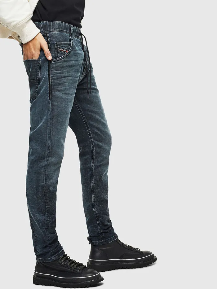 Diesel Tapered Mens Krooley JoggJeans 069MD Dark Blue Gift for Friend