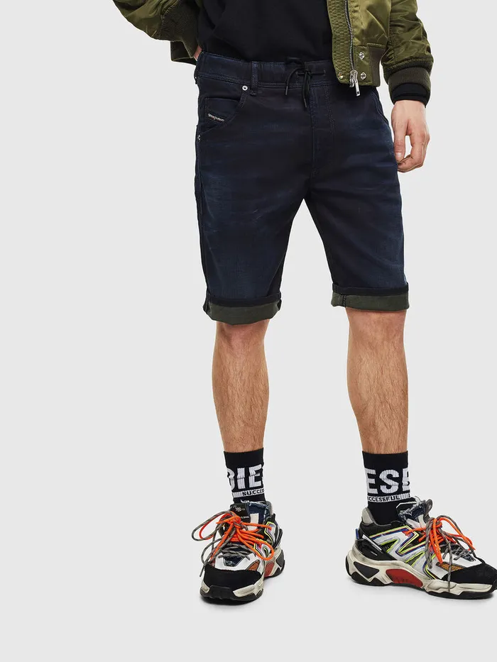 Diesel Trousers and Shorts Mens DKROOSHORT JOGGJEANS Dark Blue Casaul
