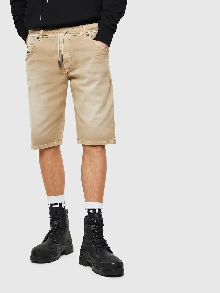 Diesel Trousers and Shorts Mens DKROOSHORT JOGGJEANS Light Brown Casaul