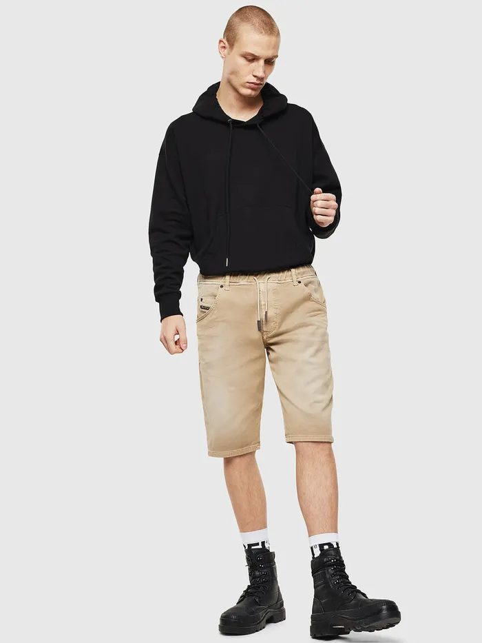 Diesel Trousers and Shorts Mens DKROOSHORT JOGGJEANS Light Brown Casaul