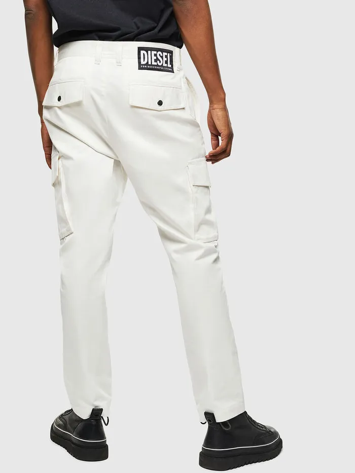 Diesel Trousers and Shorts Mens PJAREDCARGO White On Sale