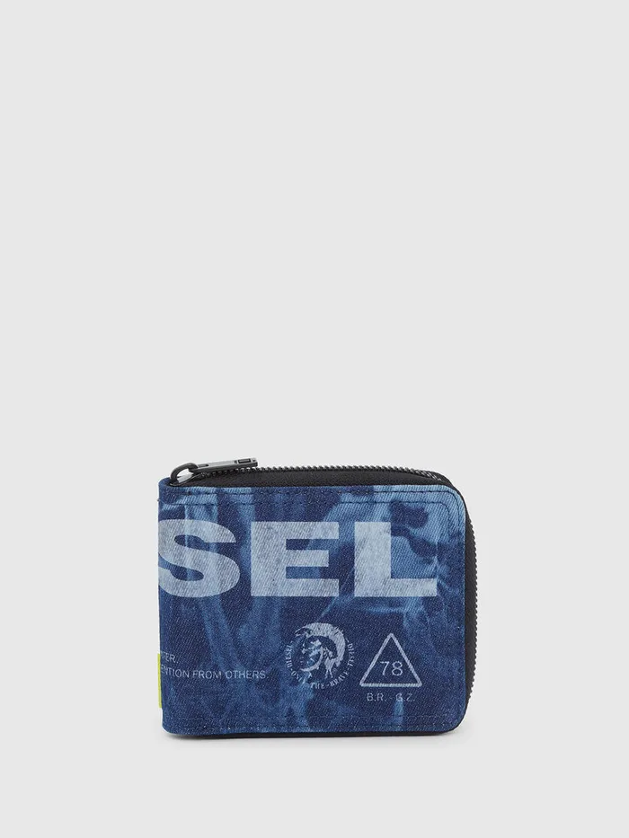 Diesel Wallets Mens ZIPPY HIRESH S Blue Gift for Friend