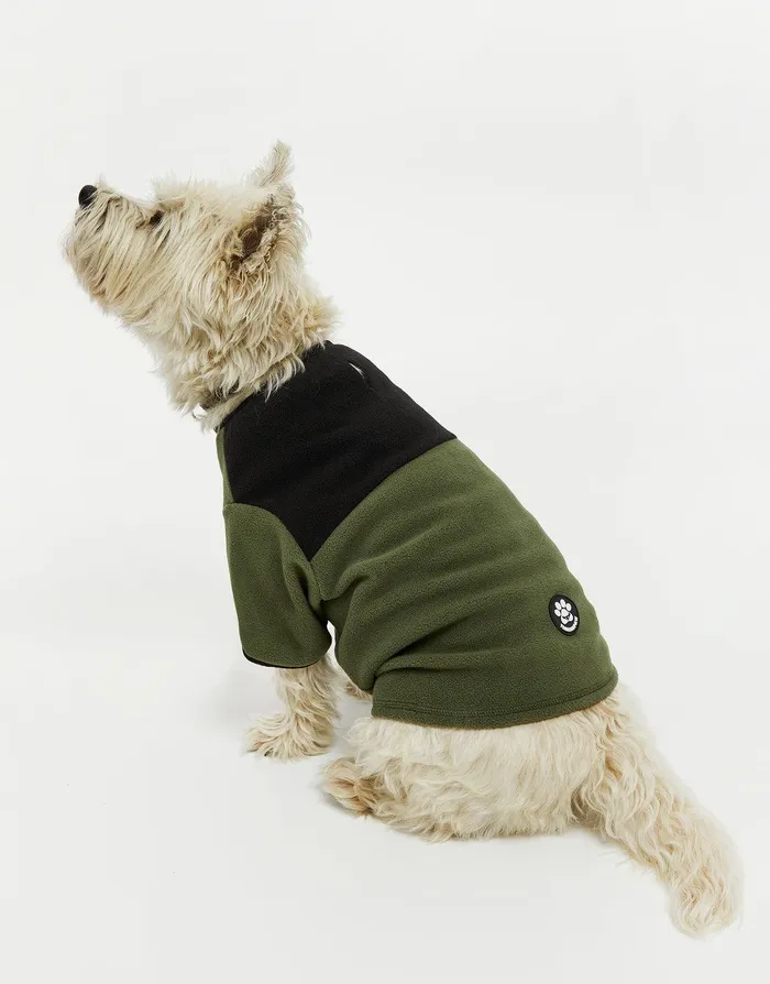 Dogs Dogs039 Khaki Fleece Jumper Khaki Threadbare Dog Jumpers