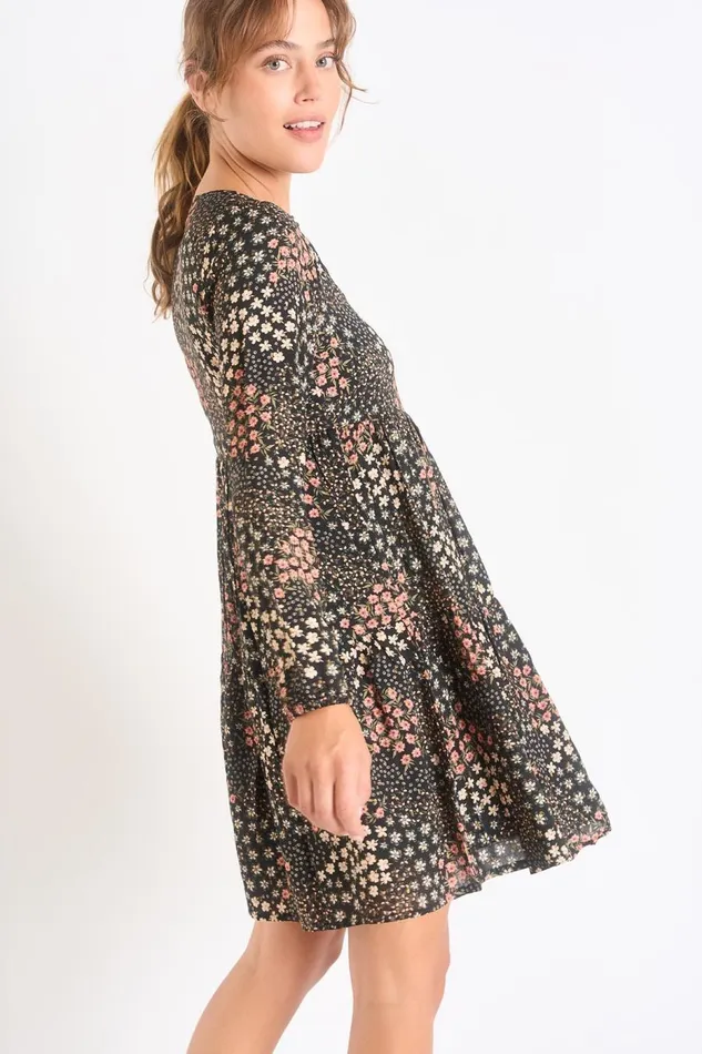 Dress Black 8211 AVELINA PRINT Black Women Banana Moon Dresses
