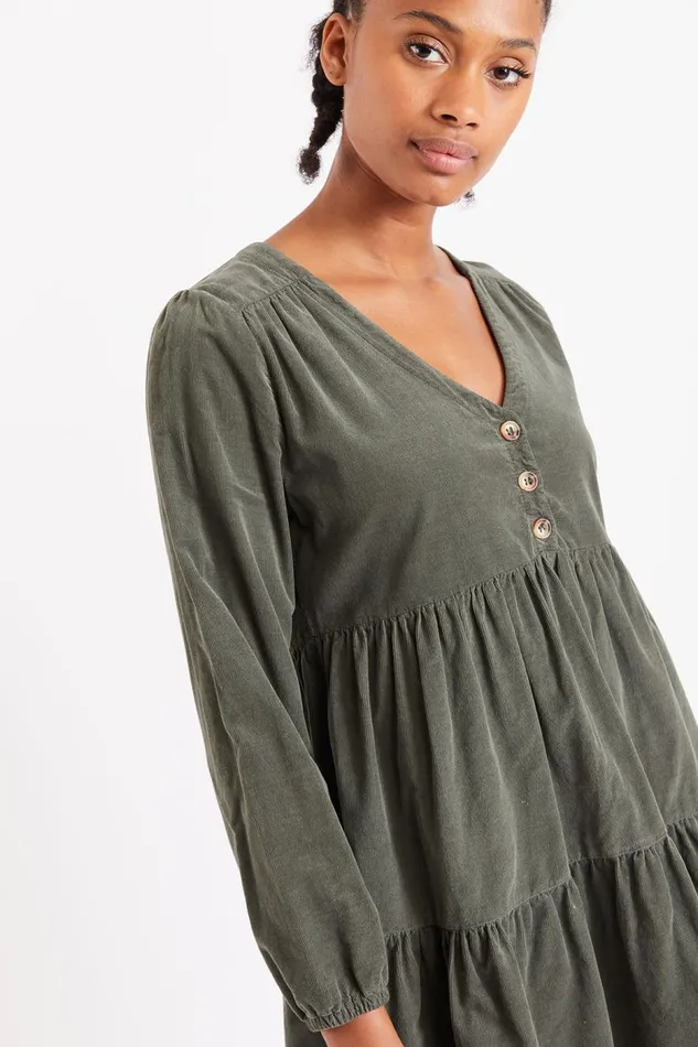 Dress Khaki 8211 AVELINA ANDREA Khaki Women Banana Moon Dresses