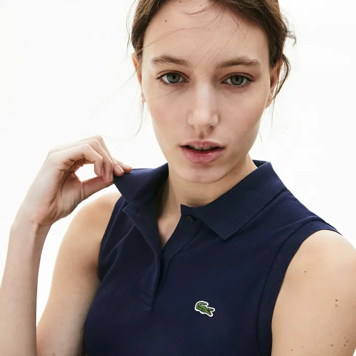 Dresses and Skirts Lacoste Womens Cotton Piqu Polo Dress Navy Blue Popular