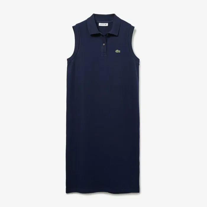 Dresses and Skirts Lacoste Womens Cotton Piqu Polo Dress Navy Blue Popular
