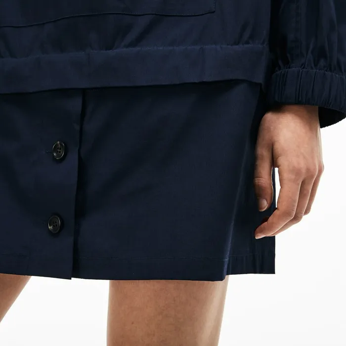 Dresses and Skirts Lacoste Womens LIVE Colorblock Cotton Poplin Sweatshirt Dress BlueLight Blue Casaul