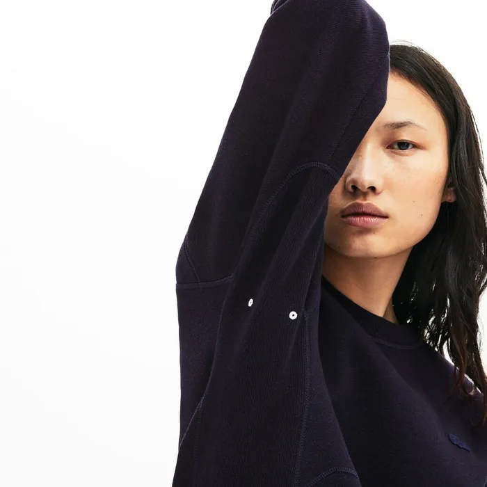 Dresses and Skirts Lacoste Womens Motion Sweatshirt Dress Navy Blue Casaul