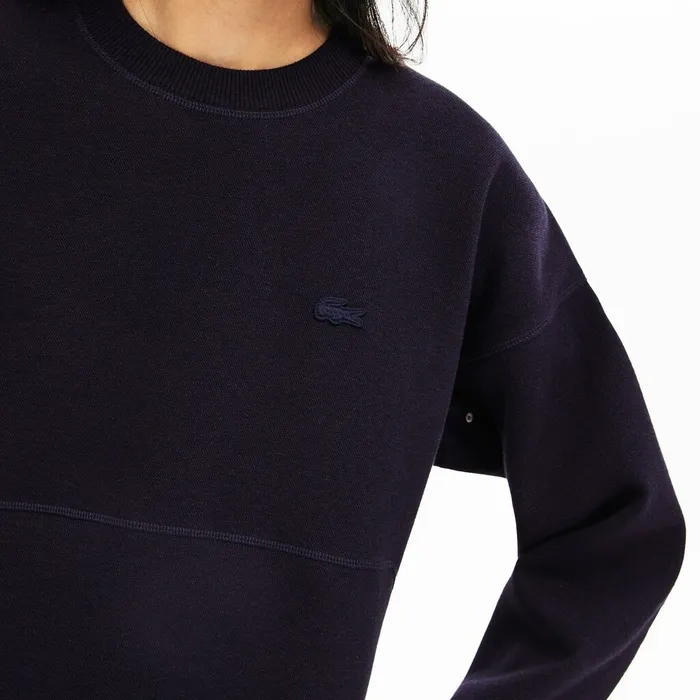 Dresses and Skirts Lacoste Womens Motion Sweatshirt Dress Navy Blue Casaul