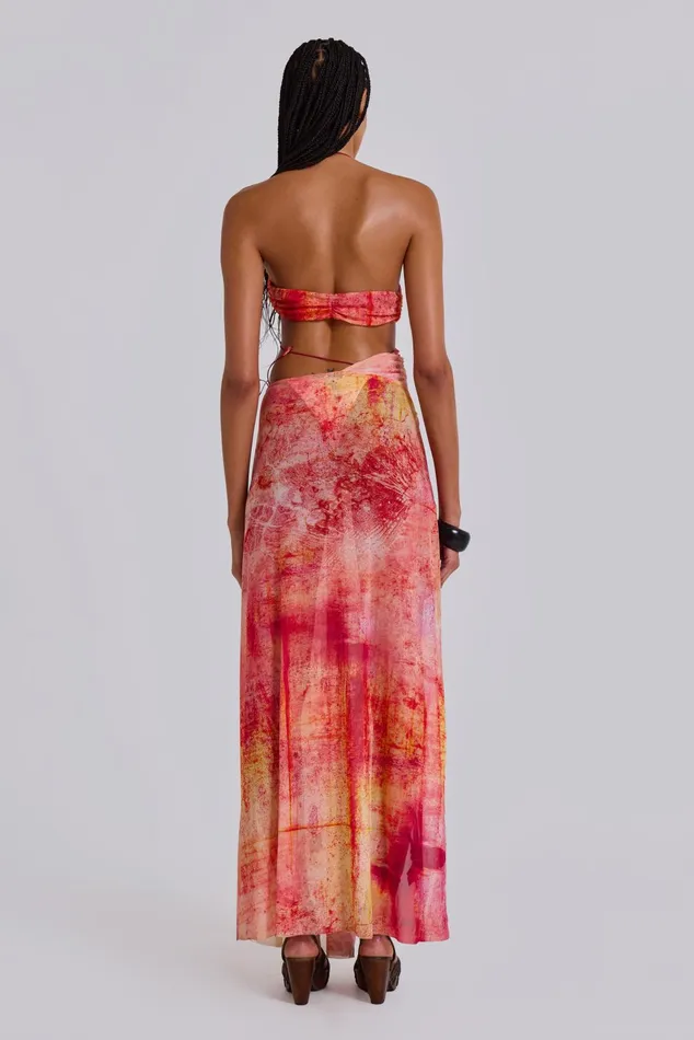 Dresses Women Jaded London Cantha Asymmetric Cut Out Maxi Dress In Sunset