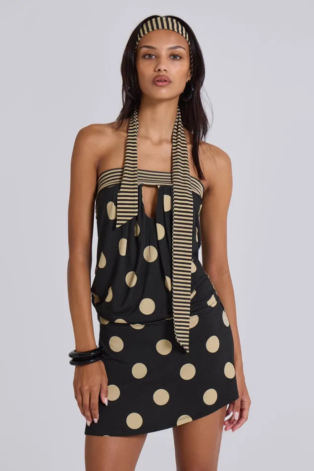 Dresses Women Jaded London Lola Strapless Mini Dress In Polkadot Stripe