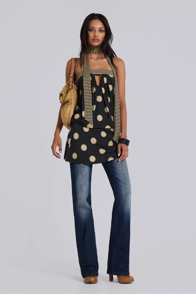 Dresses Women Jaded London Lola Strapless Mini Dress In Polkadot Stripe