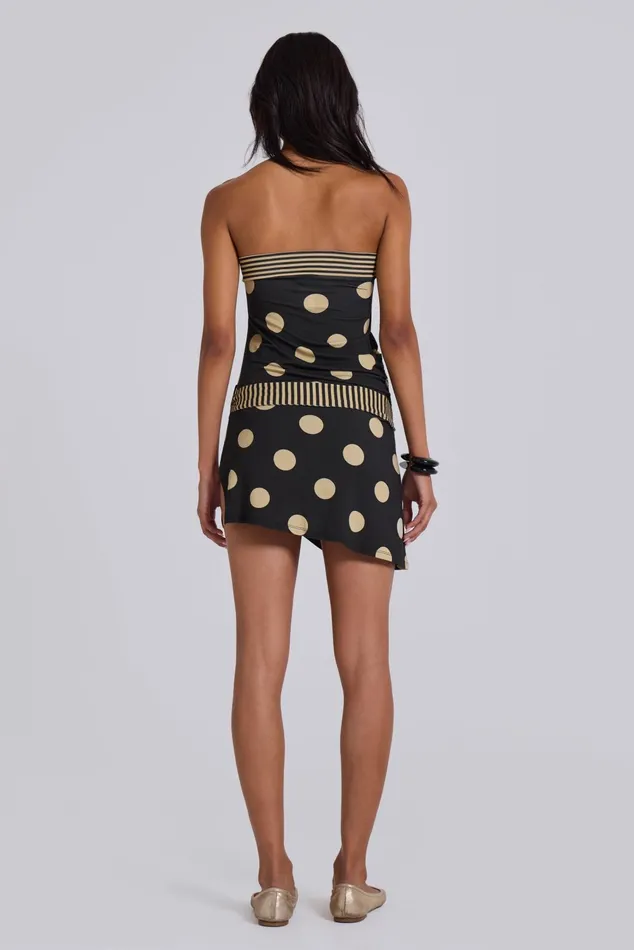 Dresses Women Jaded London Lola Strapless Mini Dress In Polkadot Stripe