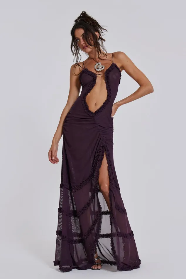 Dresses Women Jaded London Shop Fatale Maxi Dress In Dusk