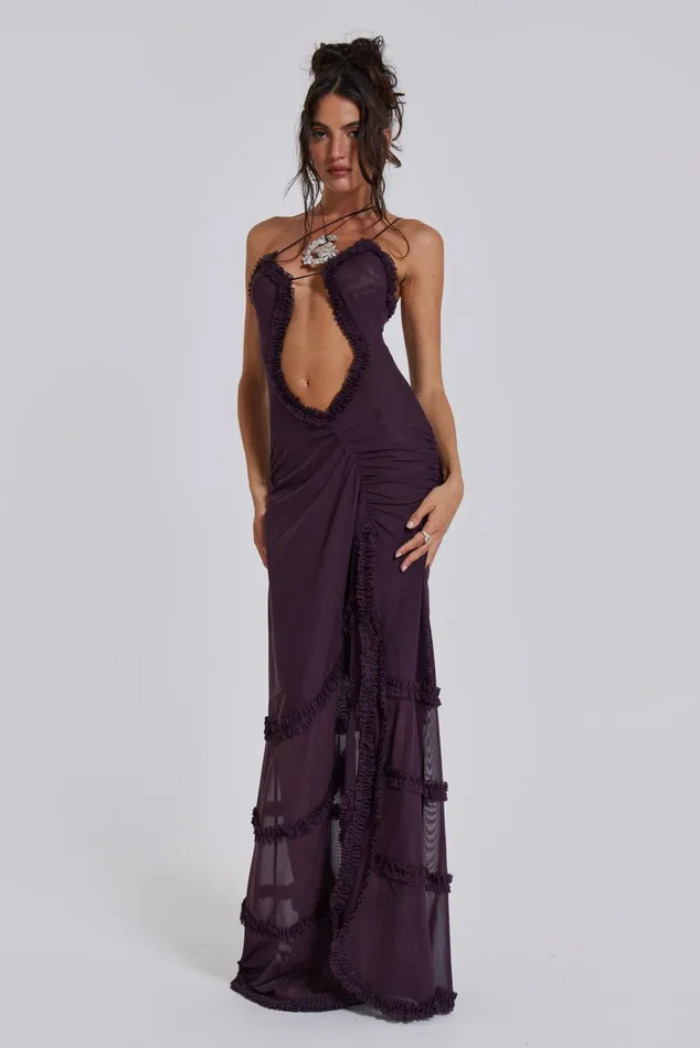 Dresses Women Jaded London Shop Fatale Maxi Dress In Dusk