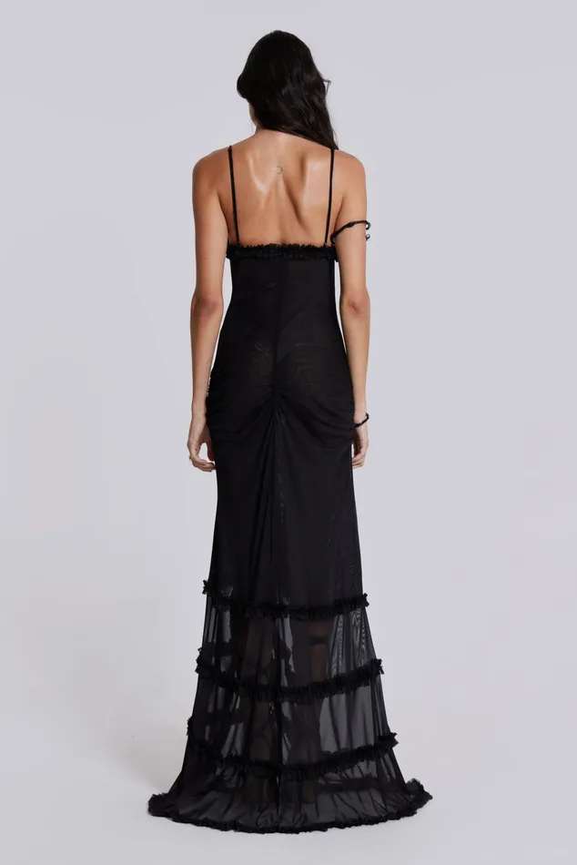 Dresses Women Jaded London Shop Fatale Maxi Dress In Midnight Black