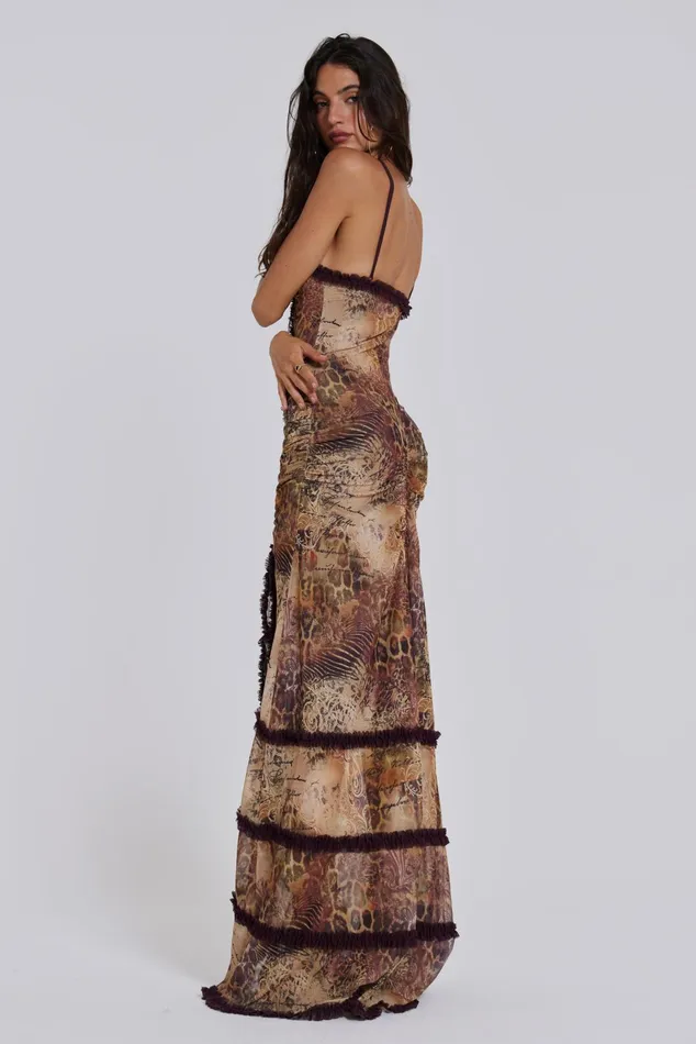 Dresses Women Jaded London Shop Fatale Maxi Dress In Sunrose