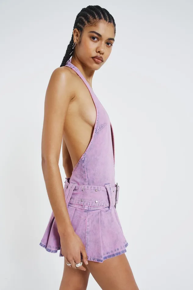 Dresses Women Jaded London Shop Malibu Plunge Denim Mini Dress