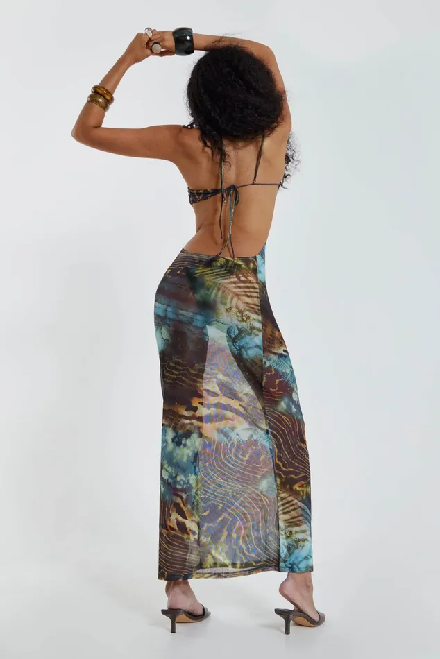 Dresses Women Jaded London Shop Oceana Mesh Maxi Dress