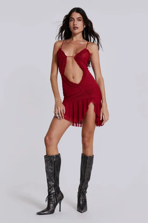 Dresses Women Jaded London Shop Scarlett Red Mini Fatale Dress