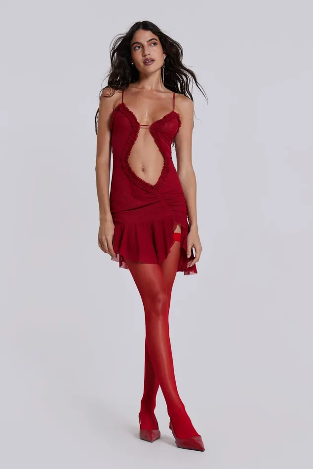 Dresses Women Jaded London Shop Scarlett Red Mini Fatale Dress