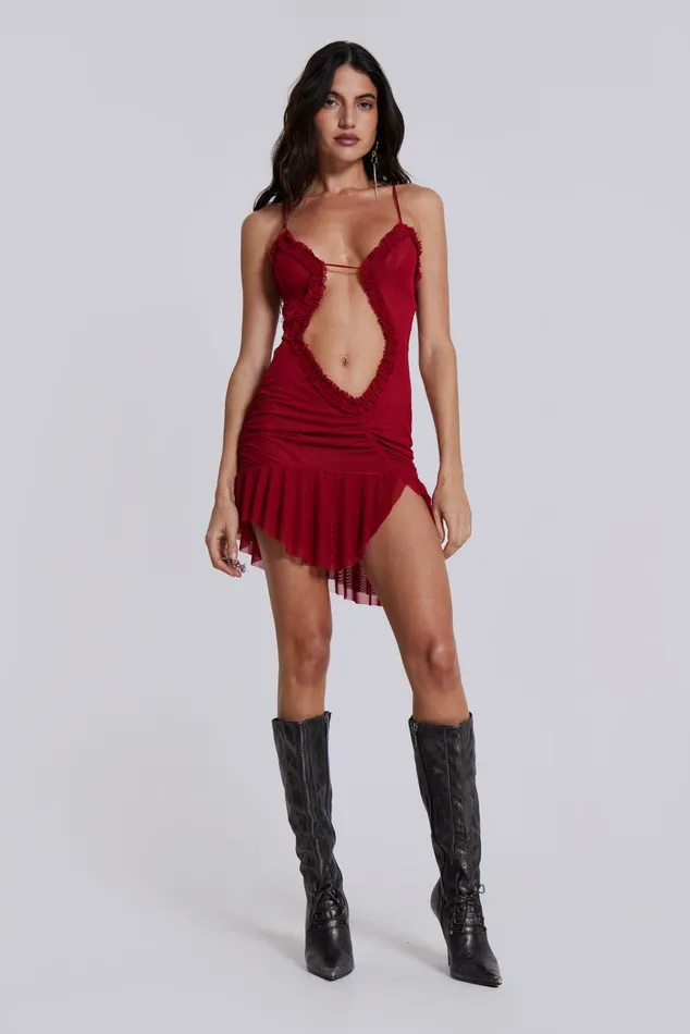 Dresses Women Jaded London Shop Scarlett Red Mini Fatale Dress