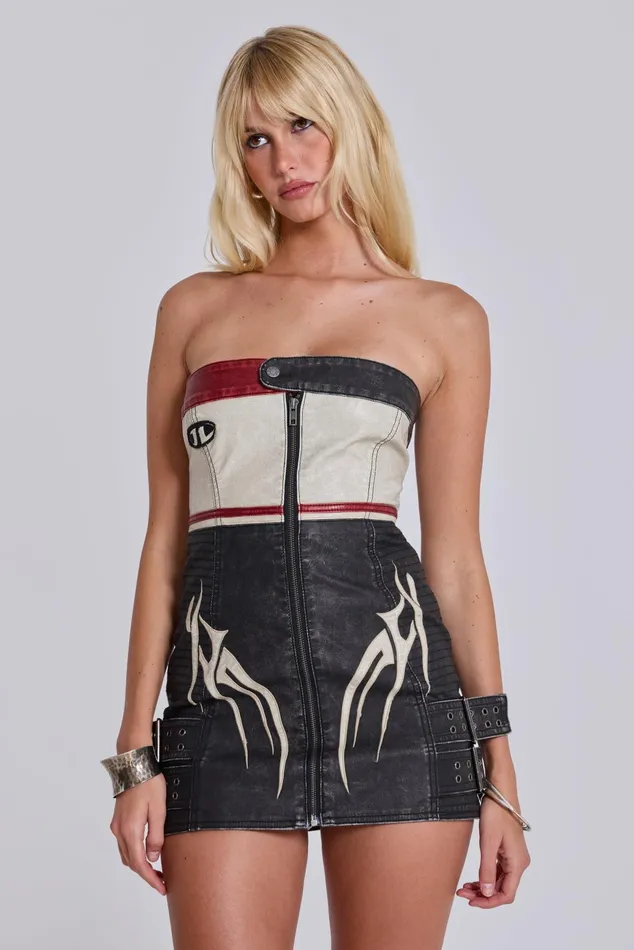 Dresses Women Jaded London Xiva Motocross Faux Leather Dress