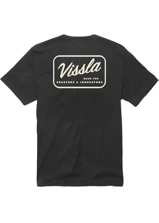 Eco Tees Men Vissla Scripted Organic Pkt Tee Phantom