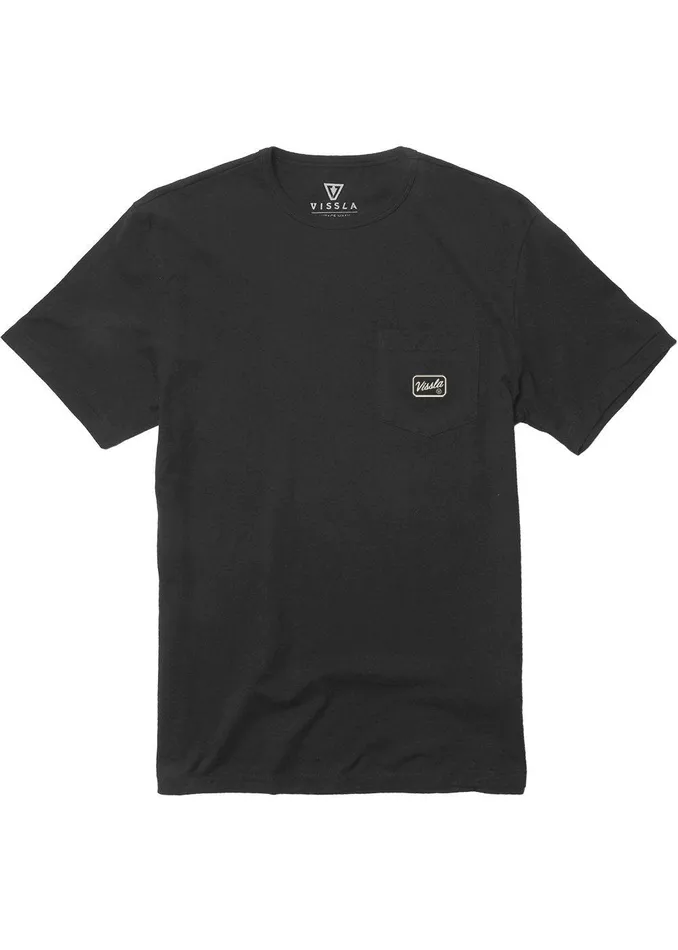 Eco Tees Men Vissla Scripted Organic Pkt Tee Phantom Eco Tees Men Vissla Scripted Organic Pkt Tee Phantom