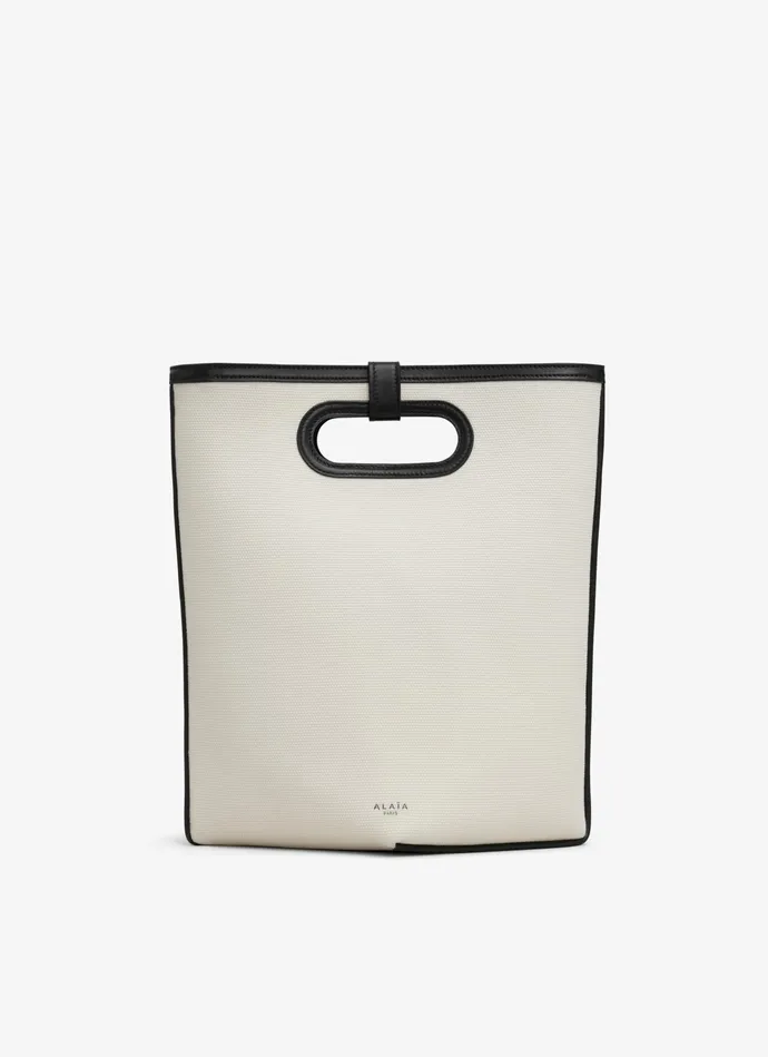 Ecru FOLDED BAG IN CANVAS Women Alaa Tote Bags