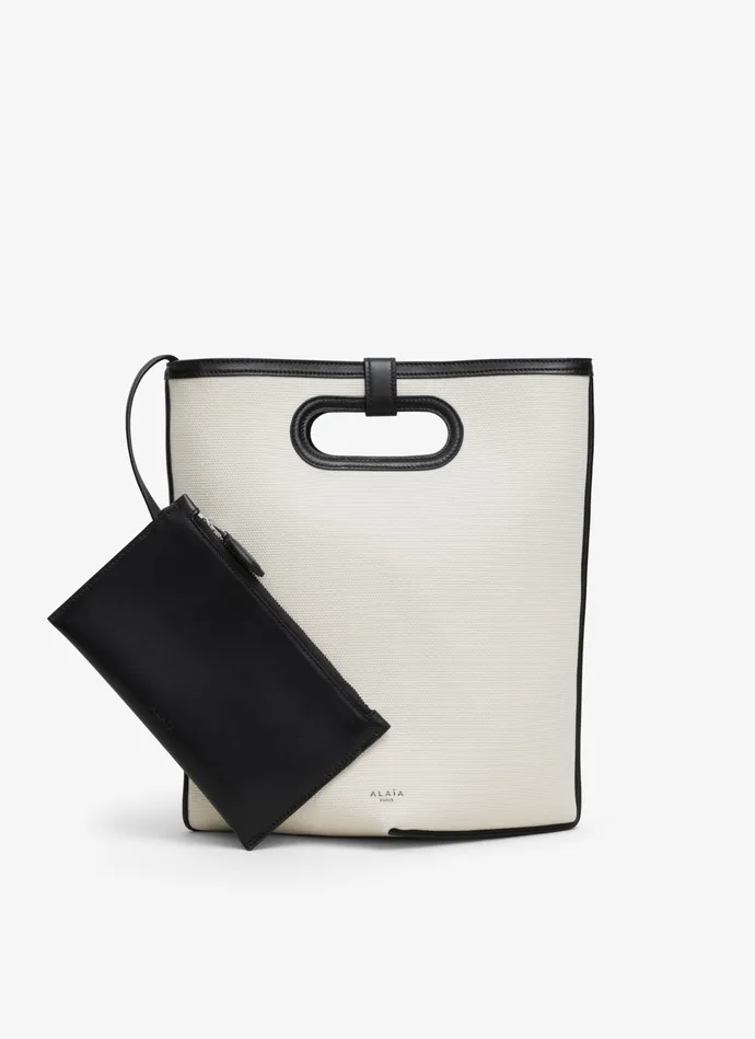 Ecru FOLDED BAG IN CANVAS Women Alaa Tote Bags