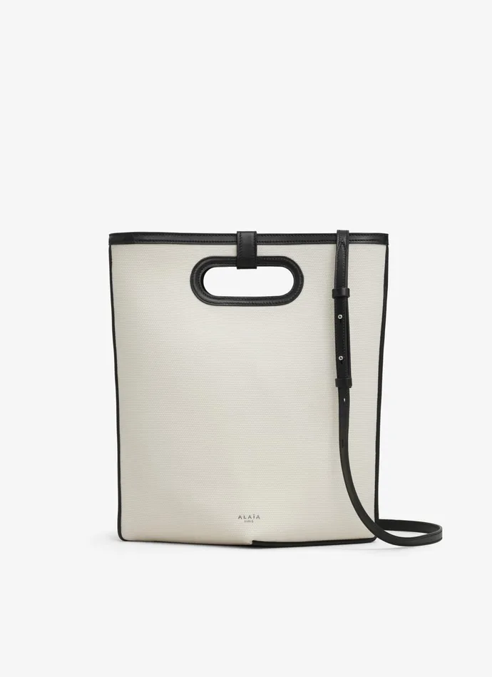 Ecru FOLDED BAG IN CANVAS Women Alaa Tote Bags