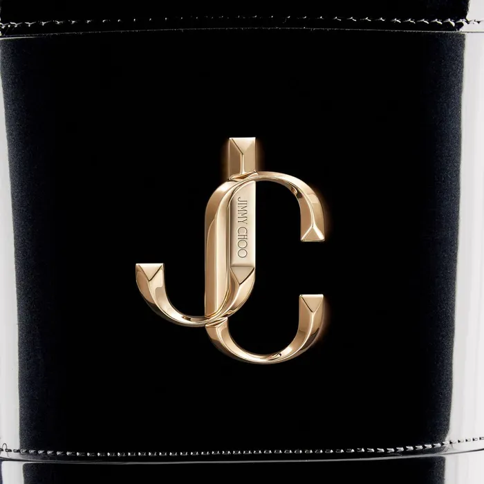 EdithJc Black Tpu Waterproof Rain Boots With Jc Emblem Black Women JIMMY CHOO Boots