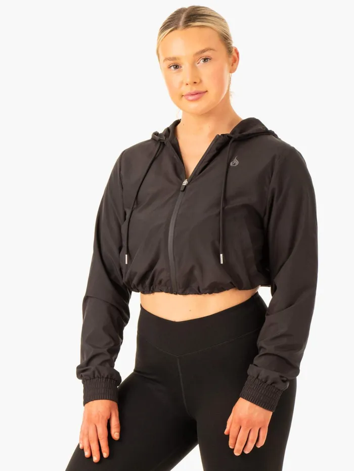 Element Windbreaker 8211 Black Women Ryderwear Jackets and Sweaters