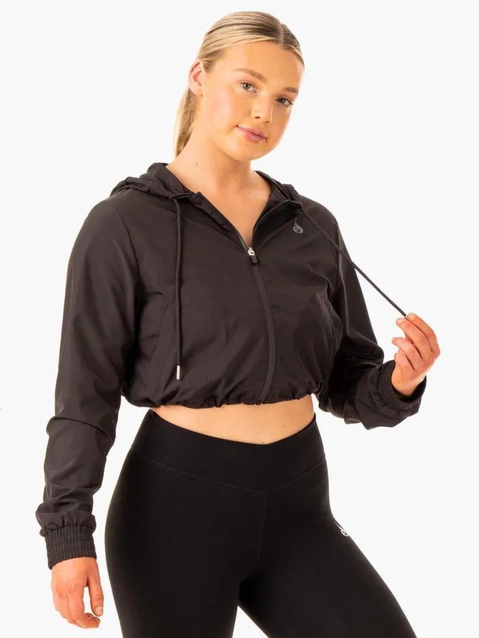 Element Windbreaker 8211 Black Women Ryderwear Jackets and Sweaters